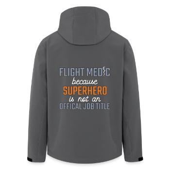Flight Paramedic Superhero air rescue - Men’s Recycled Softshell Jacket by Stanley/Stella - black - Back - AI Model Male 185 light (185cm)