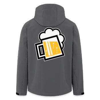 Bavarian Beer Mug (German Glass / R / \ / 3C) - Men’s Recycled Softshell Jacket by Stanley/Stella - anthracite - Back - AI Model Male 185 light (185cm)
