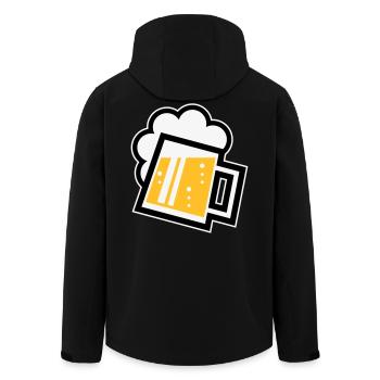 Bayrischer Bierkrug (Bier / Maßkrug / R / / / 3C) - Recycelte Männer Softshell-Jacke von Stanley/Stella - Schwarz - Hinten - AI Model Male 185 light (185cm)