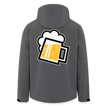 Bavarian Beer Mug (German Glass / R / / / 3C) - Men’s Recycled Softshell Jacket by Stanley/Stella - anthracite - Back - AI Model Male 185 light (185cm)