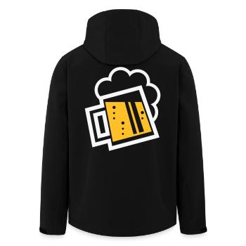XBayrischer Bierkrug (Bier / Maßkrug) - Recycelte Männer Softshell-Jacke von Stanley/Stella - Schwarz - Hinten - AI Model Male 185 light (185cm)