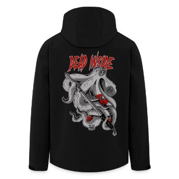 Horror Tentacles with Heart and Demonic Writing - Men’s Recycled Softshell Jacket by Stanley/Stella - black - Back - AI Model Male 185 light (185cm)