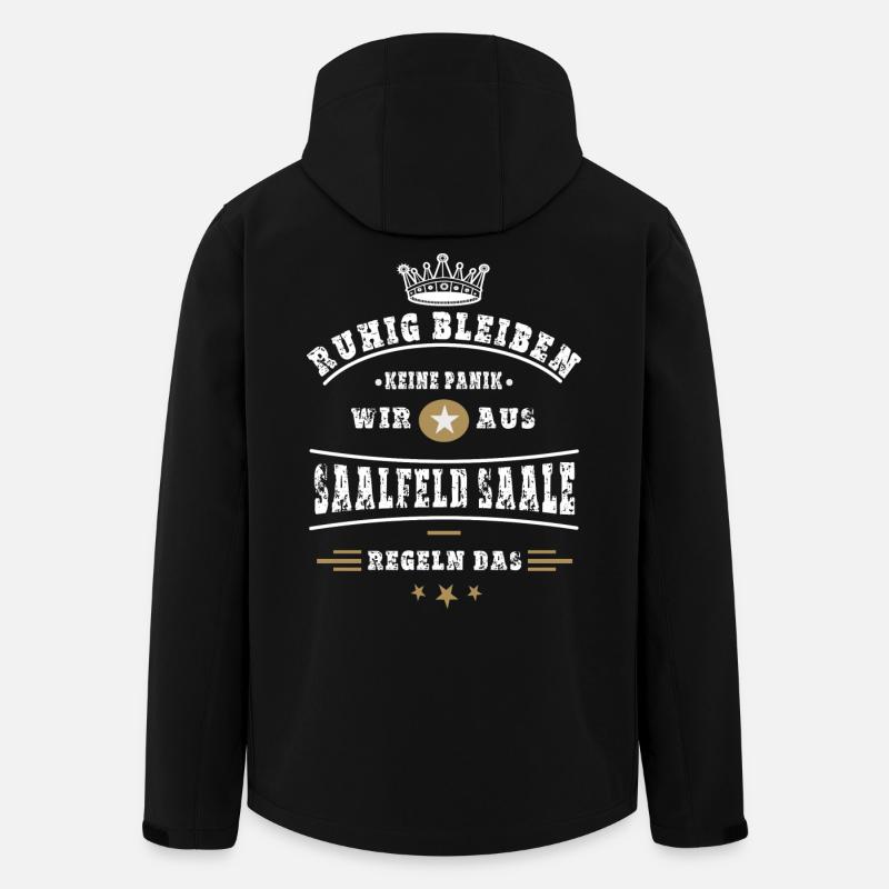 Saalfeld, Thüringen - Recycelte Männer Softshell-Jacke von Stanley/Stella - Schwarz