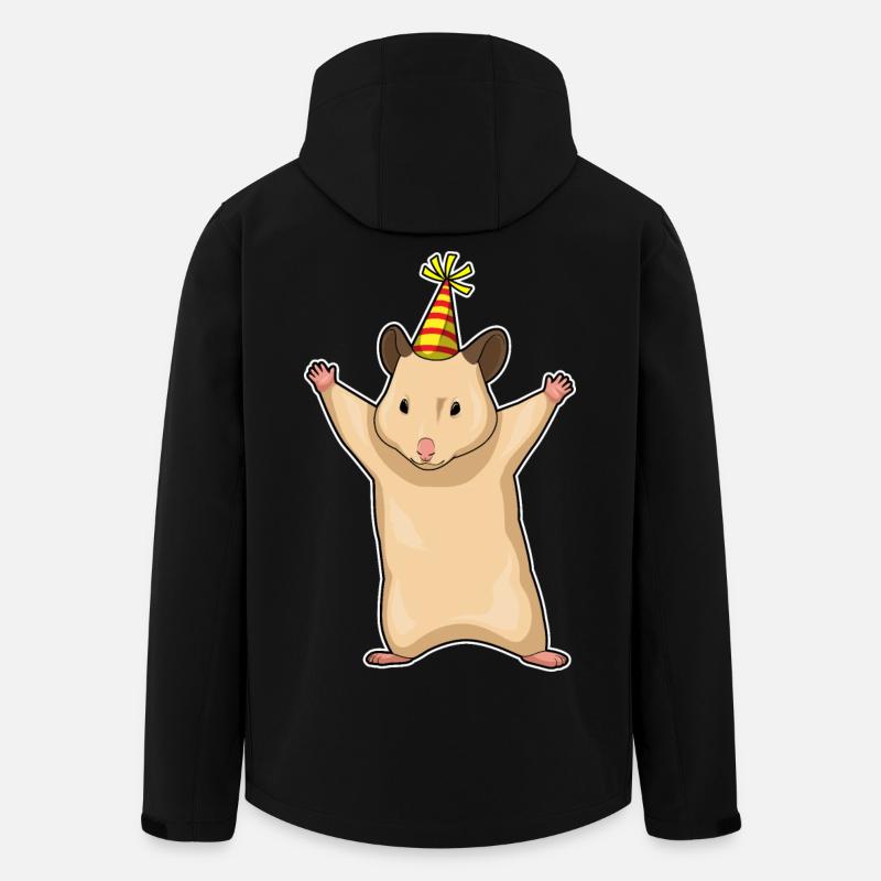Chapeau de fête de hamster - Veste softshell homme en polyester recyclé Stanley/Stella - noir