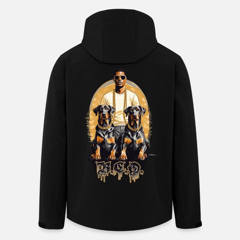 Rapper with Dobermans - Men’s Recycled Softshell Jacket by Stanley/Stella - black
