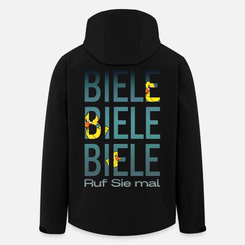 Biele Biele Biele "Ruf sie mal" - Recycelte Männer Softshell-Jacke von Stanley/Stella - Schwarz