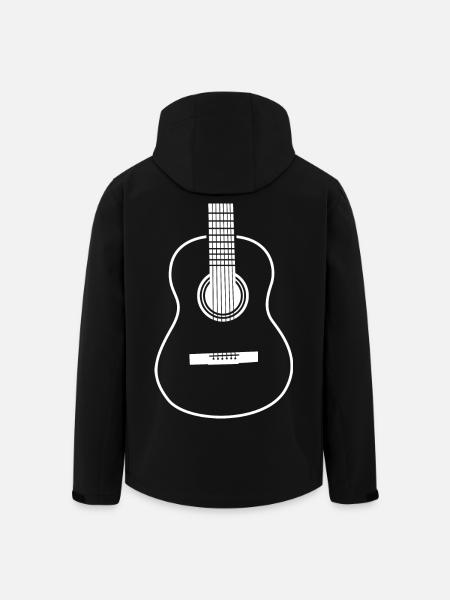 Guitar Sketch - Men’s Recycled Softshell Jacket by Stanley/Stella - black