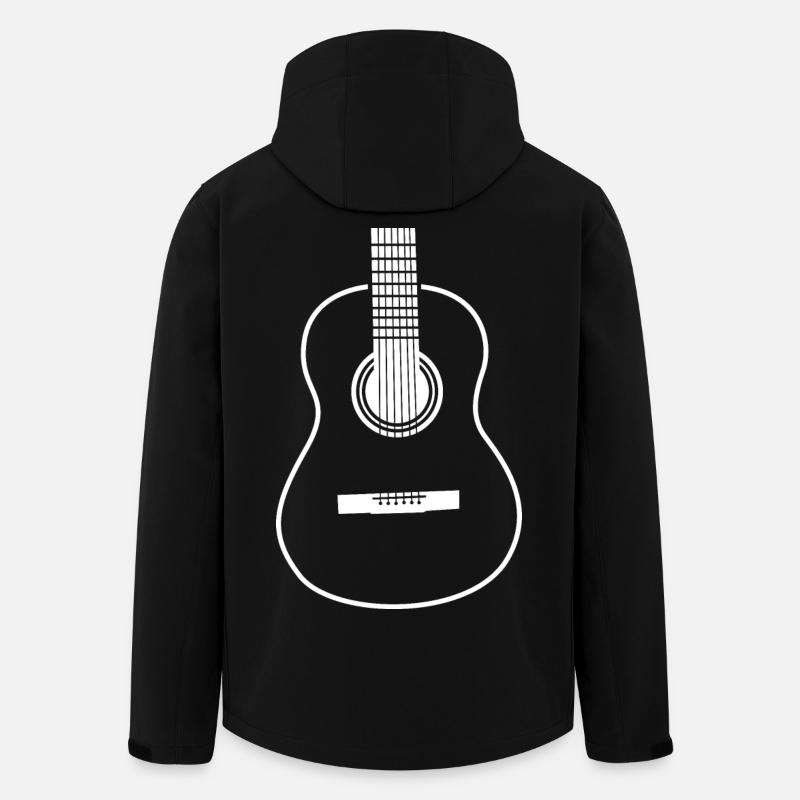 Guitar Sketch - Men’s Recycled Softshell Jacket by Stanley/Stella - black