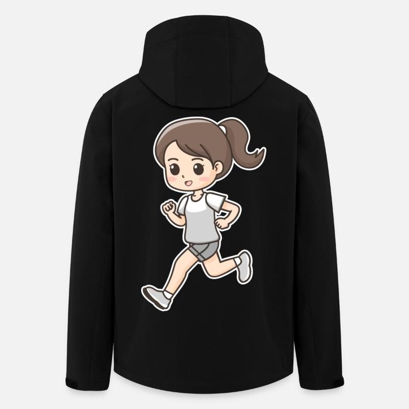 Runner Comic Look - Men’s Recycled Softshell Jacket by Stanley/Stella - black