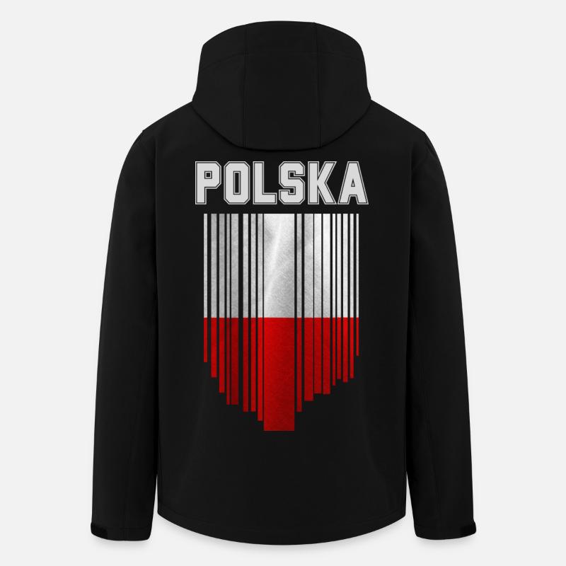 Flagge Polens, Polnischer Stolz - Recycelte Männer Softshell-Jacke von Stanley/Stella - Schwarz