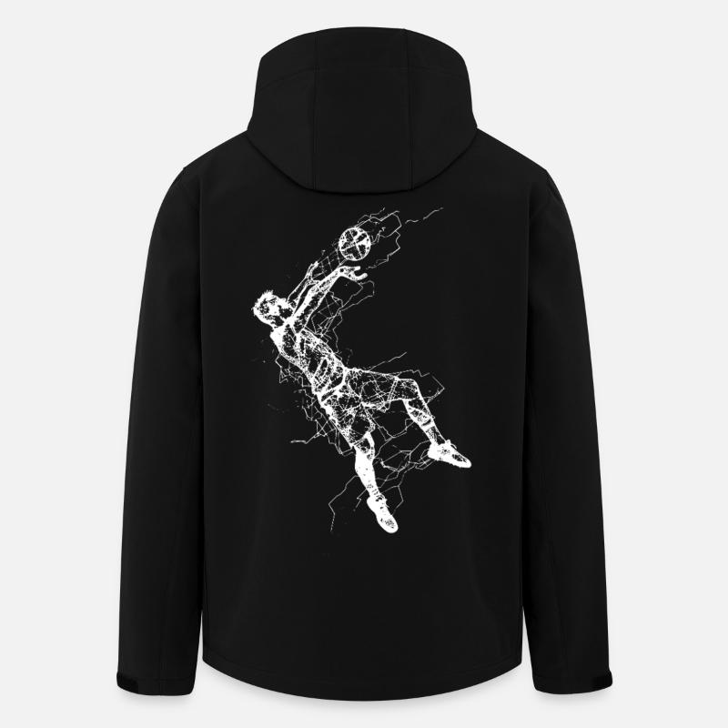 Volleyballer Skizze - Recycelte Männer Softshell-Jacke von Stanley/Stella - Schwarz
