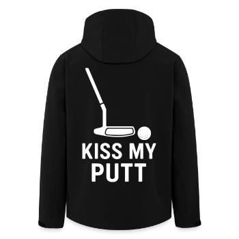 Küss meinen Putt Golf Humor Golfer Spaß Design - Recycelte Männer Softshell-Jacke von Stanley/Stella - Schwarz - Hinten - AI Model Male 185 light (185cm)