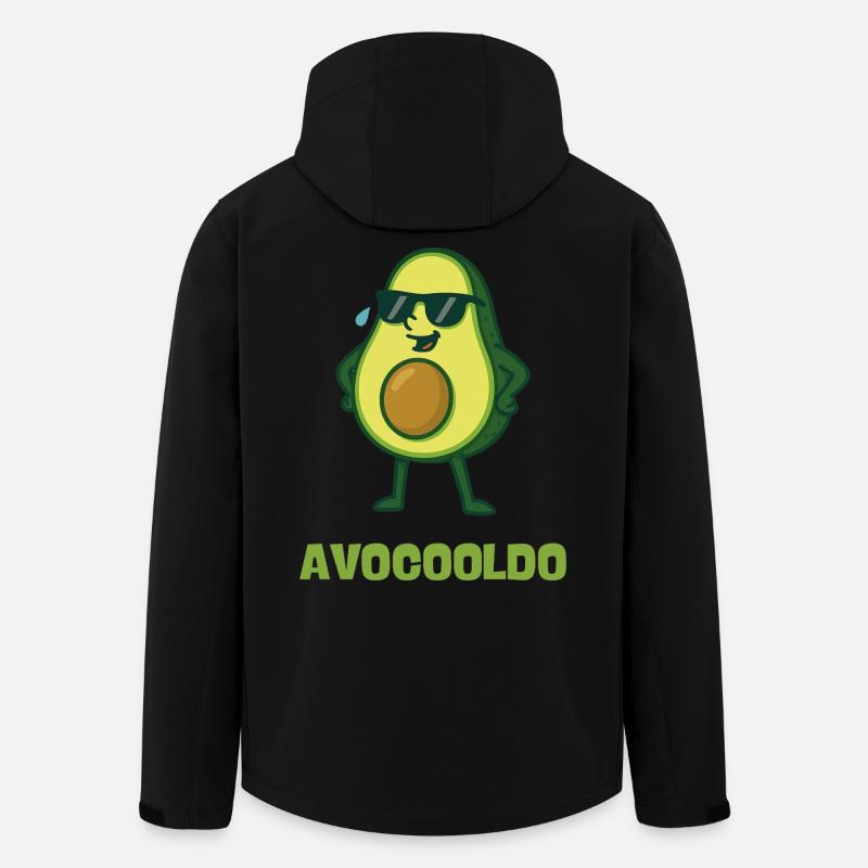 Avocado Sonnenbrille Stil Gemüse Karikatur  - Recycelte Männer Softshell-Jacke von Stanley/Stella - Schwarz