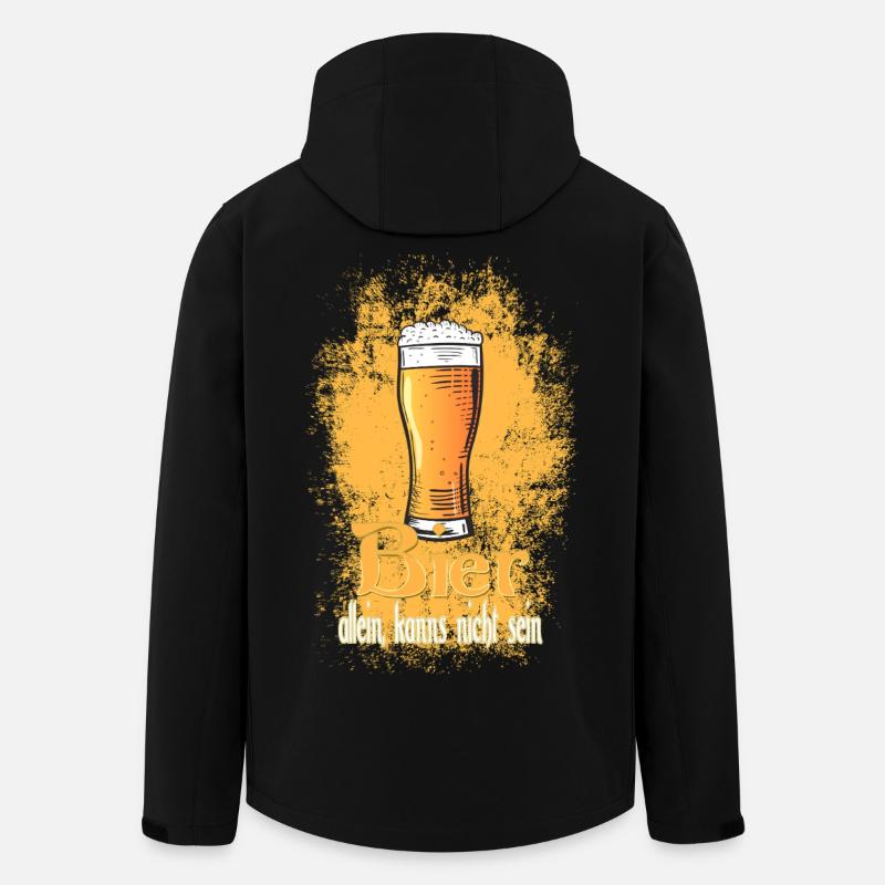 Dicton du verre de bière - Veste softshell homme en polyester recyclé Stanley/Stella - noir