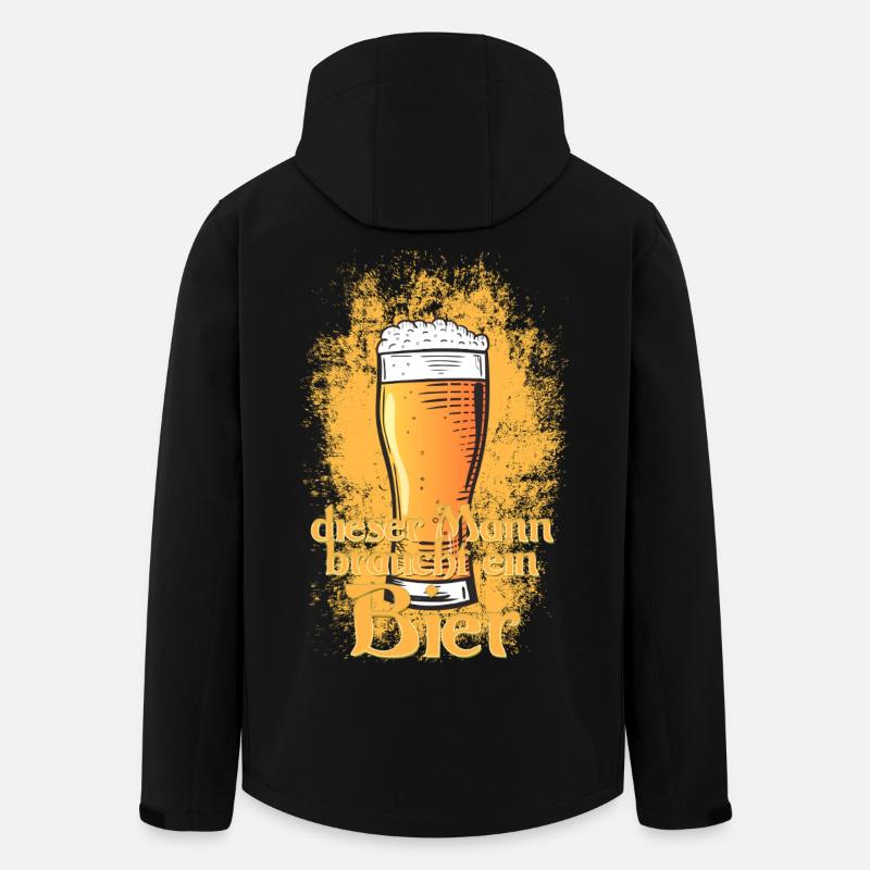 This man needs a beer - Men’s Recycled Softshell Jacket by Stanley/Stella - black