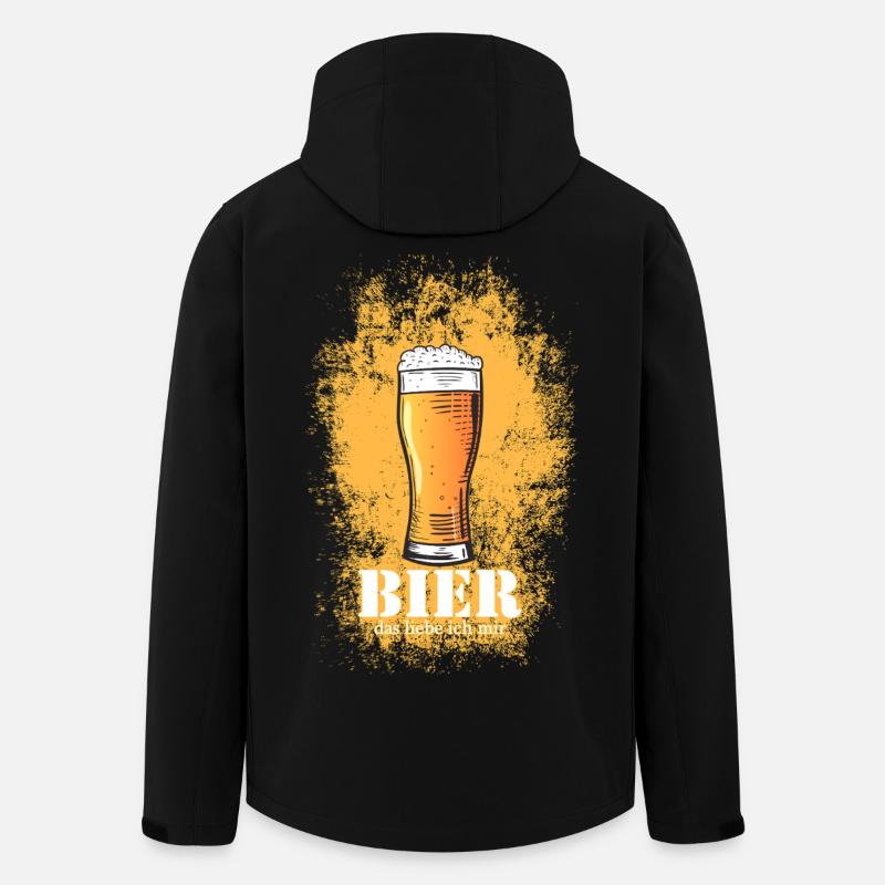 Bierliebe Glasdesign Bier Glas - Recycelte Männer Softshell-Jacke von Stanley/Stella - Schwarz