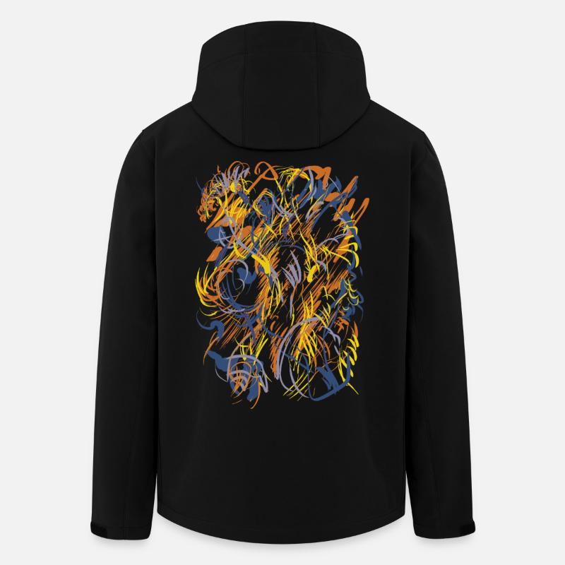 abstrakt - Recycelte Männer Softshell-Jacke Discoverer von Stanley/Stella - Schwarz