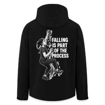 Femme Bouldering : La chute fait partie du processus - Veste softshell homme en polyester recyclé Stanley/Stella - noir - Dos - AI Model Male 185 light (185cm)