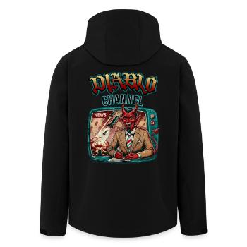 Diablo-Kanal - Recycelte Männer Softshell-Jacke von Stanley/Stella - Schwarz - Hinten - AI Model Male 185 light (185cm)