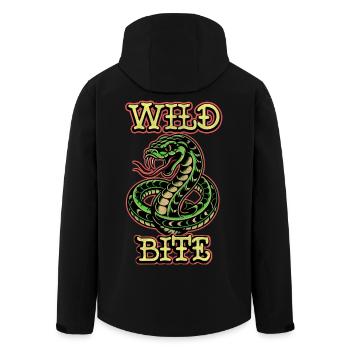 Wilder Biss - Recycelte Männer Softshell-Jacke von Stanley/Stella - Schwarz - Hinten - AI Model Male 185 light (185cm)