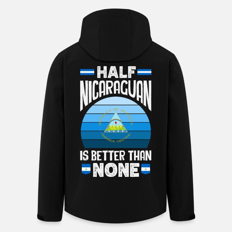 Nicaragua Flag Pride & Home - Men’s Recycled Softshell Jacket by Stanley/Stella - black