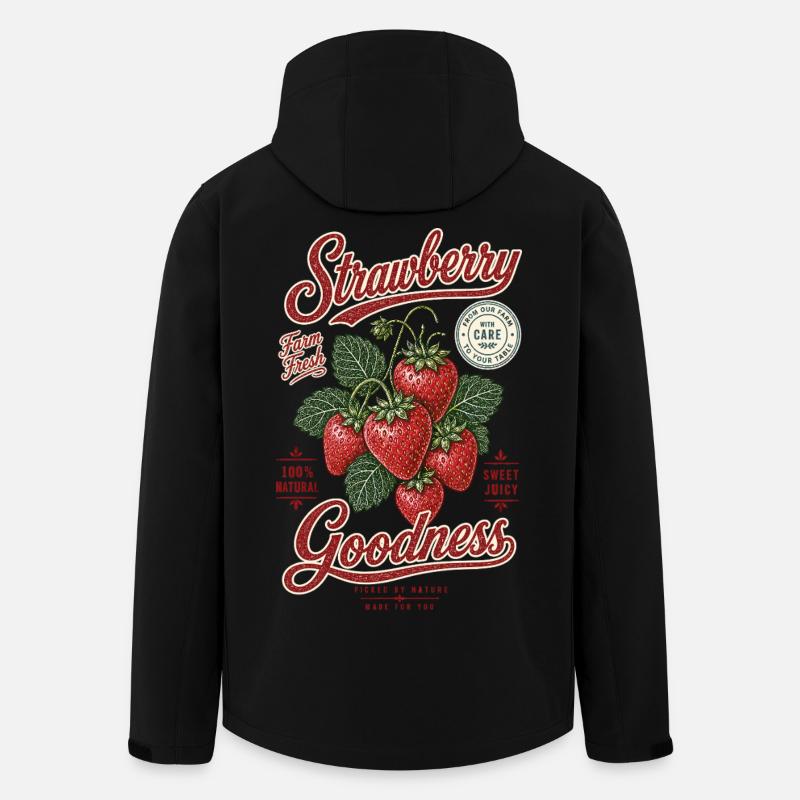 Chemise Erdbeeren Fraise Goodness - Veste softshell homme en polyester recyclé Stanley/Stella - noir