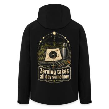 Arbalète Arbalète Mise à zéro prend toute la journée - Veste softshell homme en polyester recyclé Stanley/Stella - noir - Dos - AI Model Male 185 light (185cm)