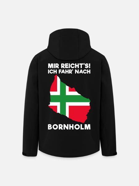 Bornholm Spruch - Recycelte Männer Softshell-Jacke von Stanley/Stella - Schwarz