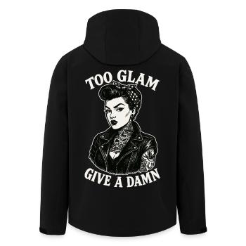 Pin-Up Girl: Too Glam to Give a Damn Biker - Recycelte Männer Softshell-Jacke von Stanley/Stella - Schwarz - Hinten - AI Model Male 185 light (185cm)