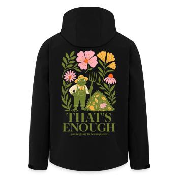 Urban Gardening That's Enough Compost - Men’s Recycled Softshell Jacket by Stanley/Stella - black - Back - AI Model Male 185 light (185cm)
