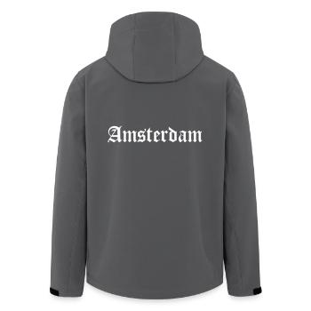 Amsterdam - Veste softshell homme en polyester recyclé Stanley/Stella - noir - Dos - AI Model Male 185 light (185cm)