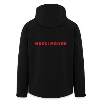 THANK YOU. ANNIVERSARY. BIRTH. RETIREMENT. THANK YOU - Men’s Recycled Softshell Jacket by Stanley/Stella - black - Back - AI Model Male 185 light (185cm)