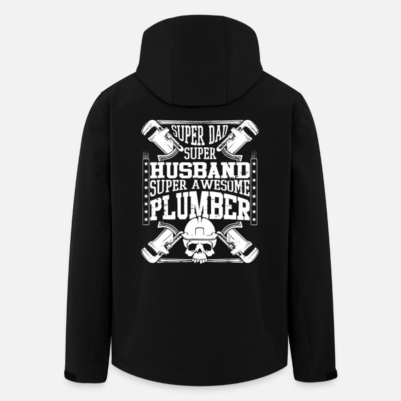 Plumber Dad - Men’s Recycled Softshell Jacket by Stanley/Stella - black