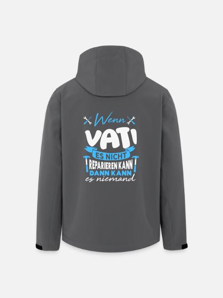 Wenn VATI es nicht reparieren kann Lustiger Spruch - Recycelte Männer Softshell-Jacke von Stanley/Stella - Schwarz