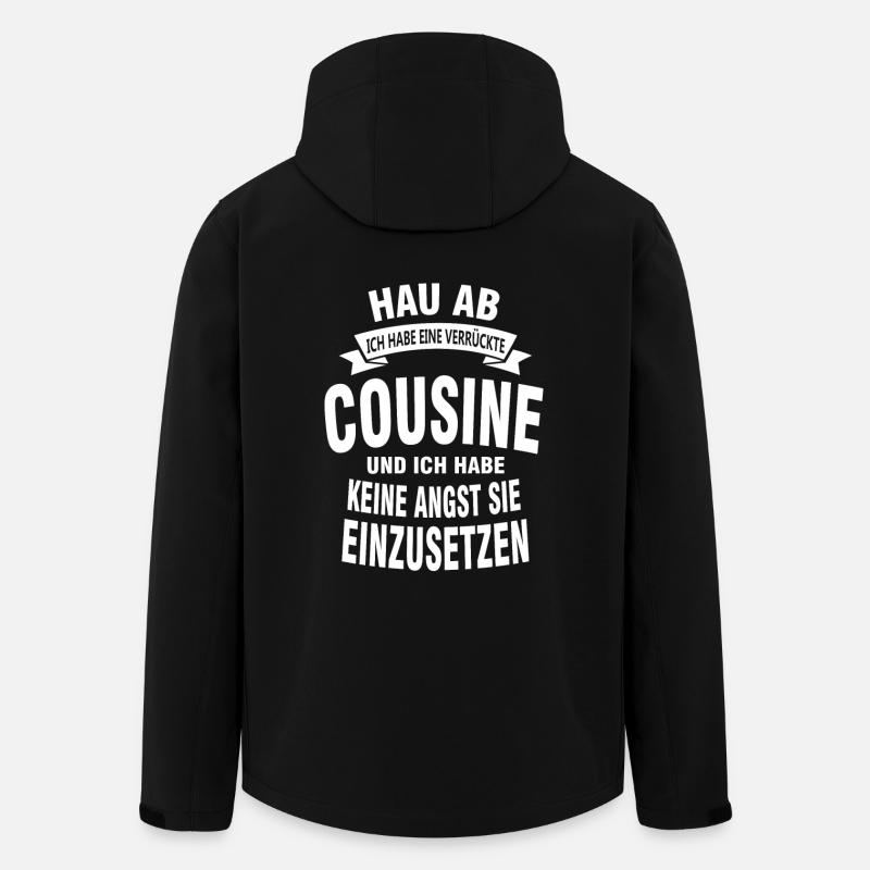 Verrückte Cousine - Recycelte Männer Softshell-Jacke von Stanley/Stella - Schwarz