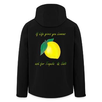If life gives you lemons, ask for Tequila & Salt - Recycelte Männer Softshell-Jacke von Stanley/Stella - Schwarz - Hinten - AI Model Male 185 light (185cm)