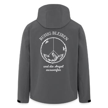 Angler Spruch Lustiger Spruch Angeln Fischer - Recycelte Männer Softshell-Jacke von Stanley/Stella - Anthrazit - Hinten - AI Model Male 185 light (185cm)