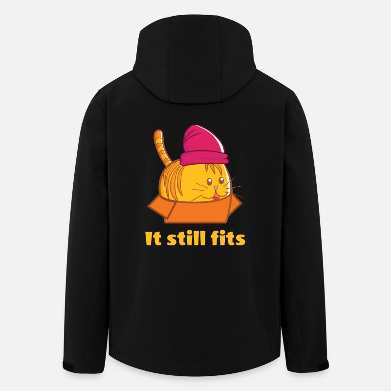 Il convient toujours - Chat épais dans le carton - Veste softshell homme en polyester recyclé Stanley/Stella - noir