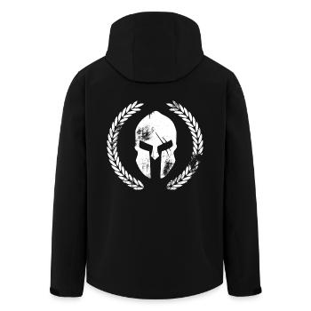 Sparta mit lorbeerkranz - Recycelte Männer Softshell-Jacke von Stanley/Stella - Schwarz - Hinten - AI Model Male 185 light (185cm)