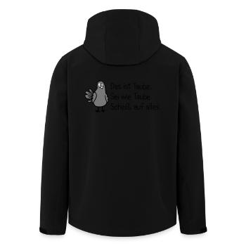 Sei wie Taube - Recycelte Männer Softshell-Jacke von Stanley/Stella - Schwarz - Hinten - AI Model Male 185 light (185cm)