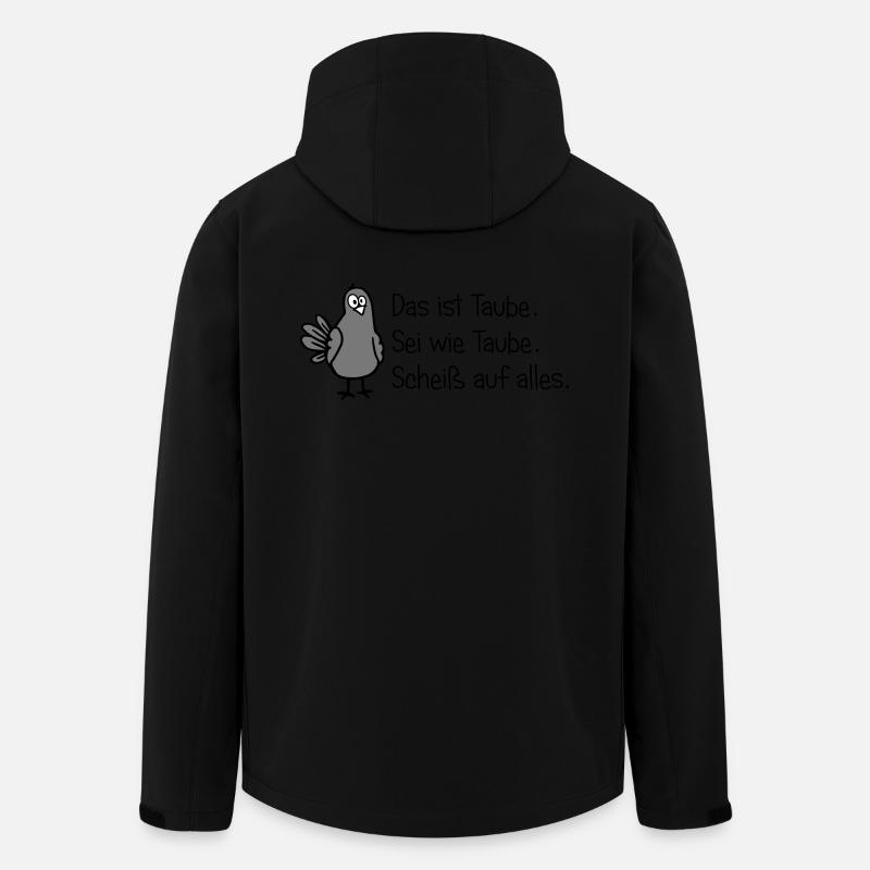 Sei wie Taube - Recycelte Männer Softshell-Jacke von Stanley/Stella - Schwarz