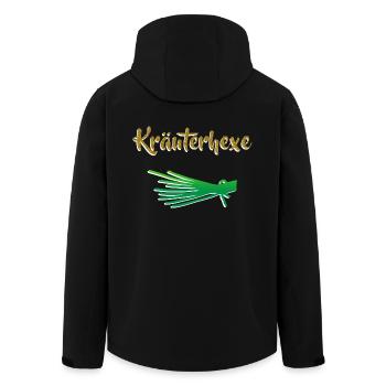 Kräuterhexe Kräuter Garten - Recycelte Männer Softshell-Jacke von Stanley/Stella - Schwarz - Hinten - AI Model Male 185 light (185cm)