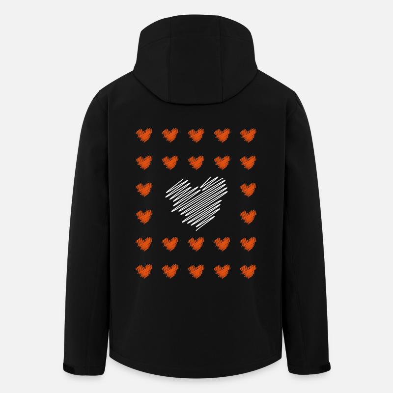 Überall Herzen - Recycelte Männer Softshell-Jacke von Stanley/Stella - Schwarz
