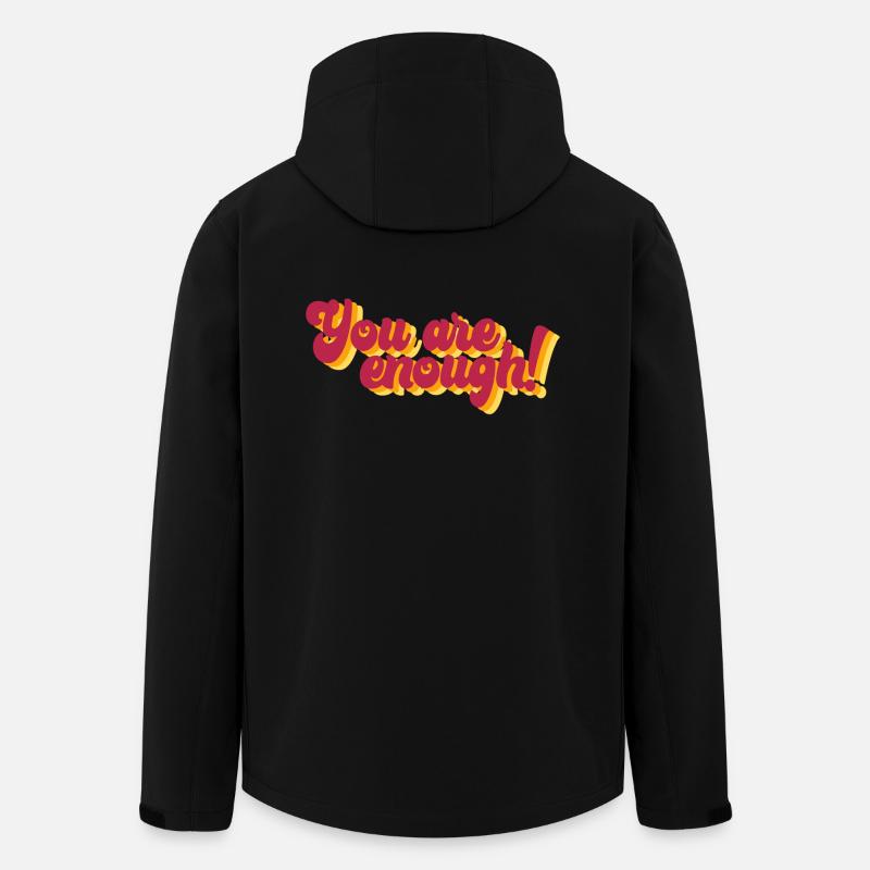 Motivierender Spruch mit 3D-Effekt - Recycelte Männer Softshell-Jacke von Stanley/Stella - Schwarz