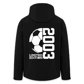 LIMITED EDITION 2003 FOOTBALL 23RD BIRTHDAY - Men’s Recycled Softshell Jacket by Stanley/Stella - black - Back - AI Model Male 185 light (185cm)