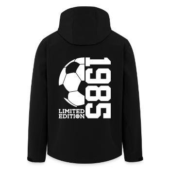 LIMITED EDITION 1985 FOOTBALL 41ST BIRTHDAY - Men’s Recycled Softshell Jacket by Stanley/Stella - black - Back - AI Model Male 185 light (185cm)