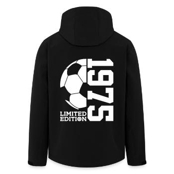 LIMITED EDITION 1975 FOOTBALL 51ST BIRTHDAY - Men’s Recycled Softshell Jacket by Stanley/Stella - black - Back - AI Model Male 185 light (185cm)