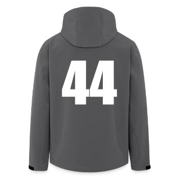 44 - Men’s Recycled Softshell Jacket by Stanley/Stella - black - Back - AI Model Male 185 light (185cm)