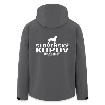 SLOVENSKY KOPOV what else Wilsigns Hundespruch - Recycelte Männer Softshell-Jacke von Stanley/Stella - Anthrazit - Hinten - AI Model Male 185 light (185cm)