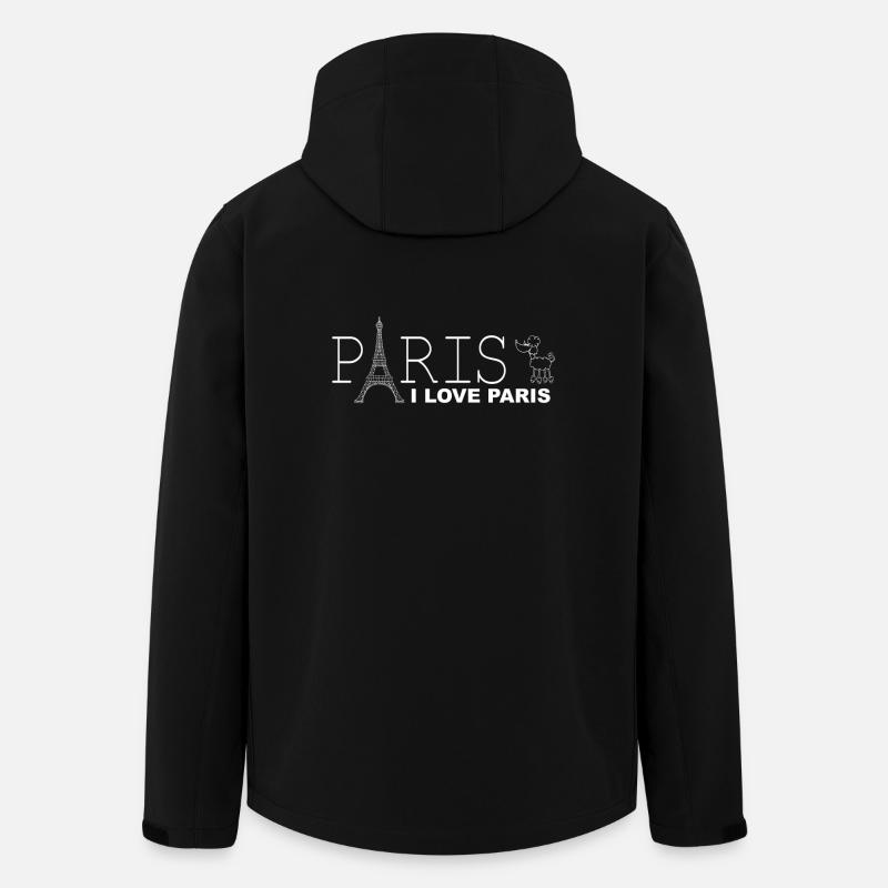 I LOVE PARIS - Men’s Recycled Softshell Jacket by Stanley/Stella - black